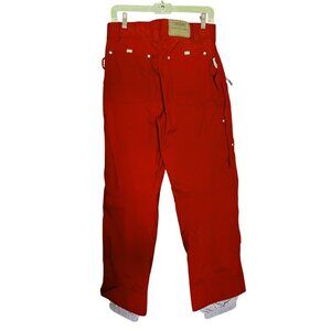 Burton Radar Womens Red Snowboard Ski Snow Cargo Lined Pants Medium Adjustable